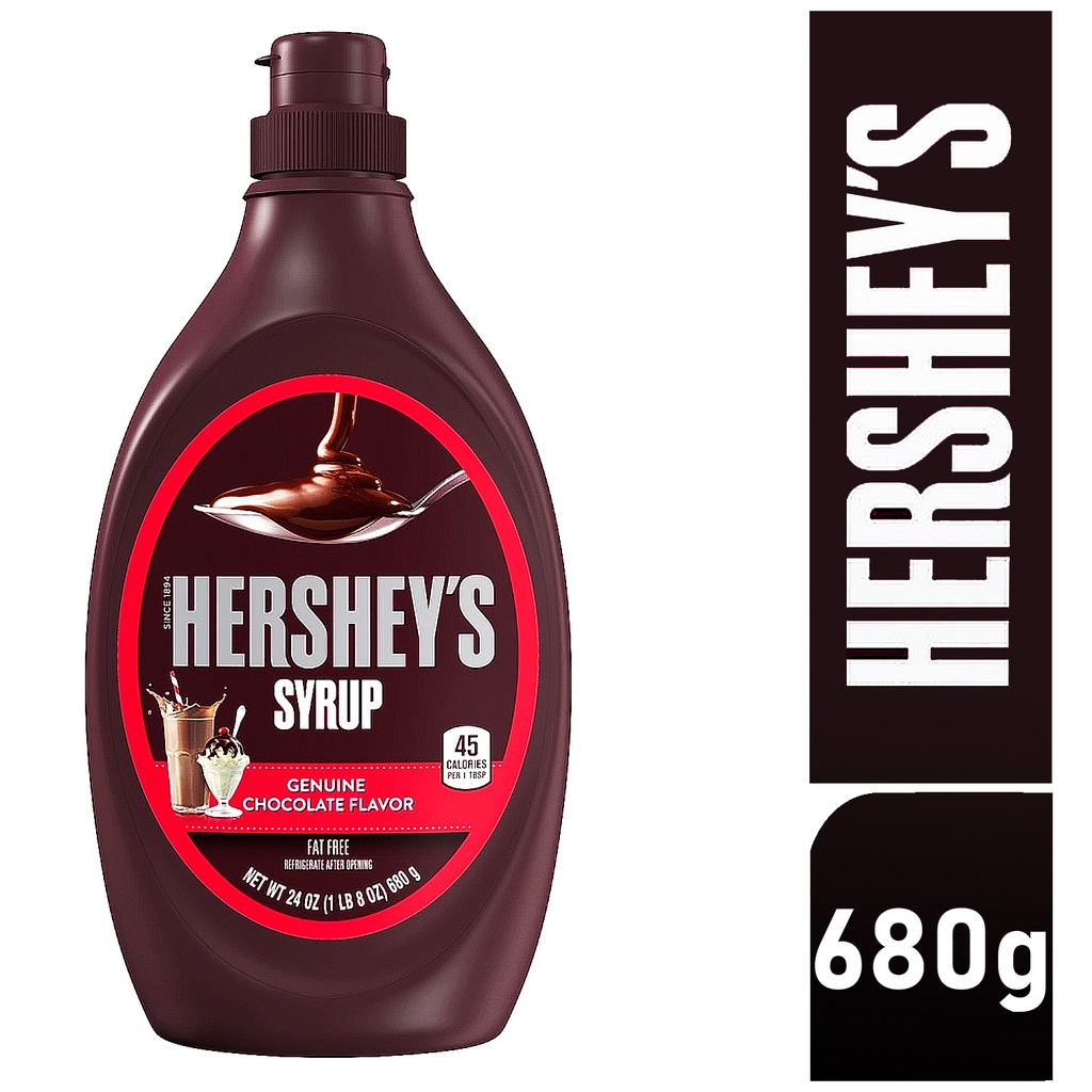 Calda Cobertura Hershey S Syrup Genuine De Sabor Chocolate 680g