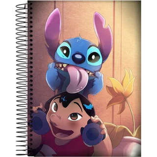 Caderno De Mat Rias Folhas Lilo Stitch Shopee Brasil