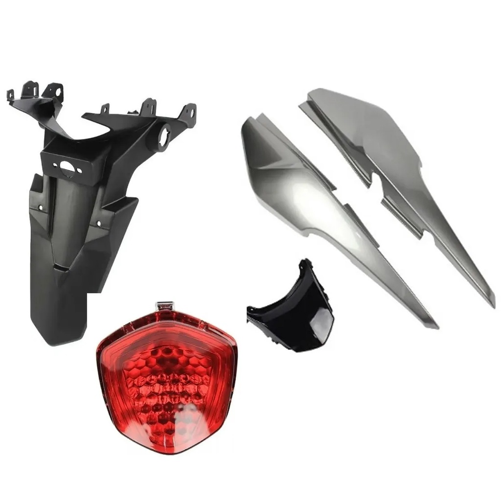 Kit Paralama Traseiro Lanterna E Rabeta Honda Fan 160 2016 21 Shopee