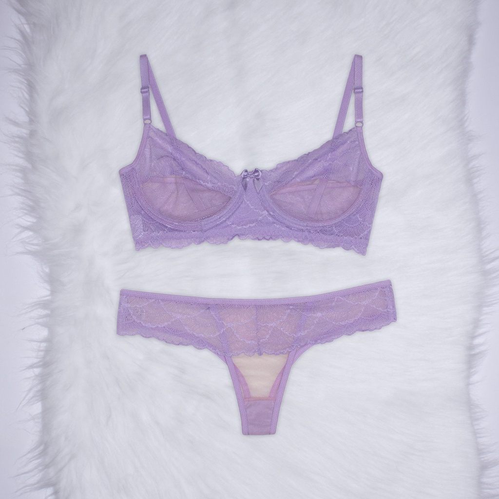 Conjunto Sexy Lingerie Tule Renda Sutiã Sem Bojo e Calcinha Shopee Brasil