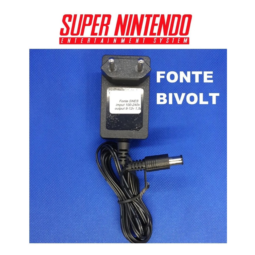 Fonte Bivolt Para Snes Super Nintendo Alta Qualidade Chip Fx