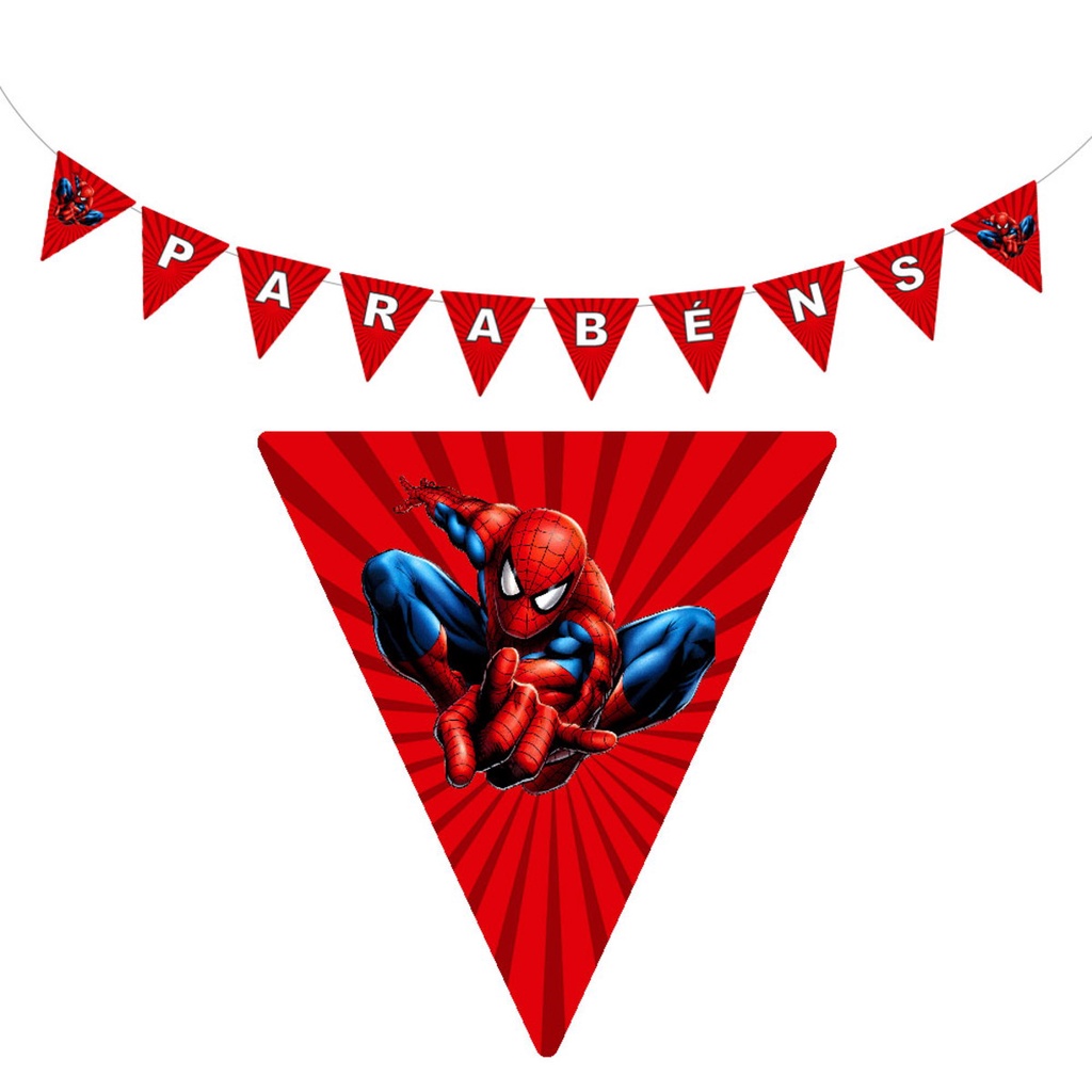 Bandeirola Homem Aranha 10 Unidades Shopee Brasil