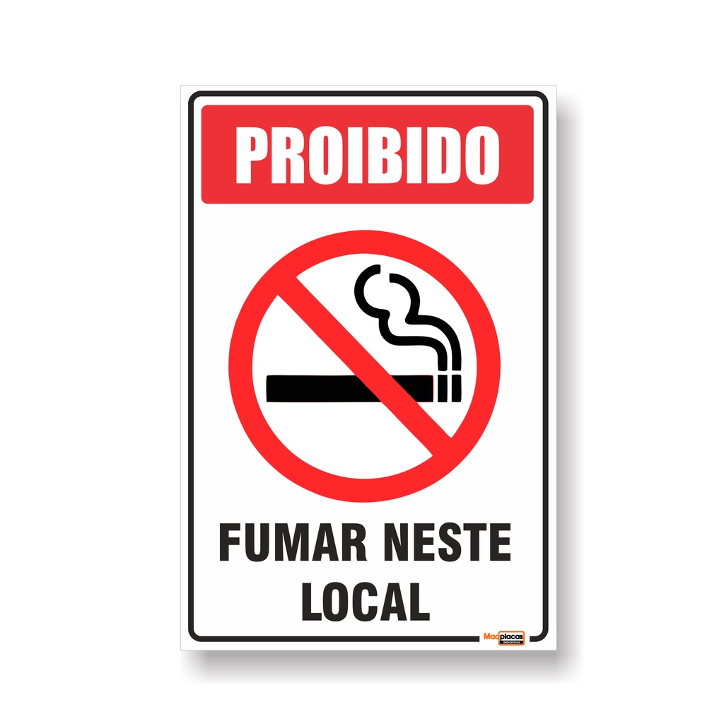 Placa Proibido Fumar X Cm Pvc Mm Shopee Brasil