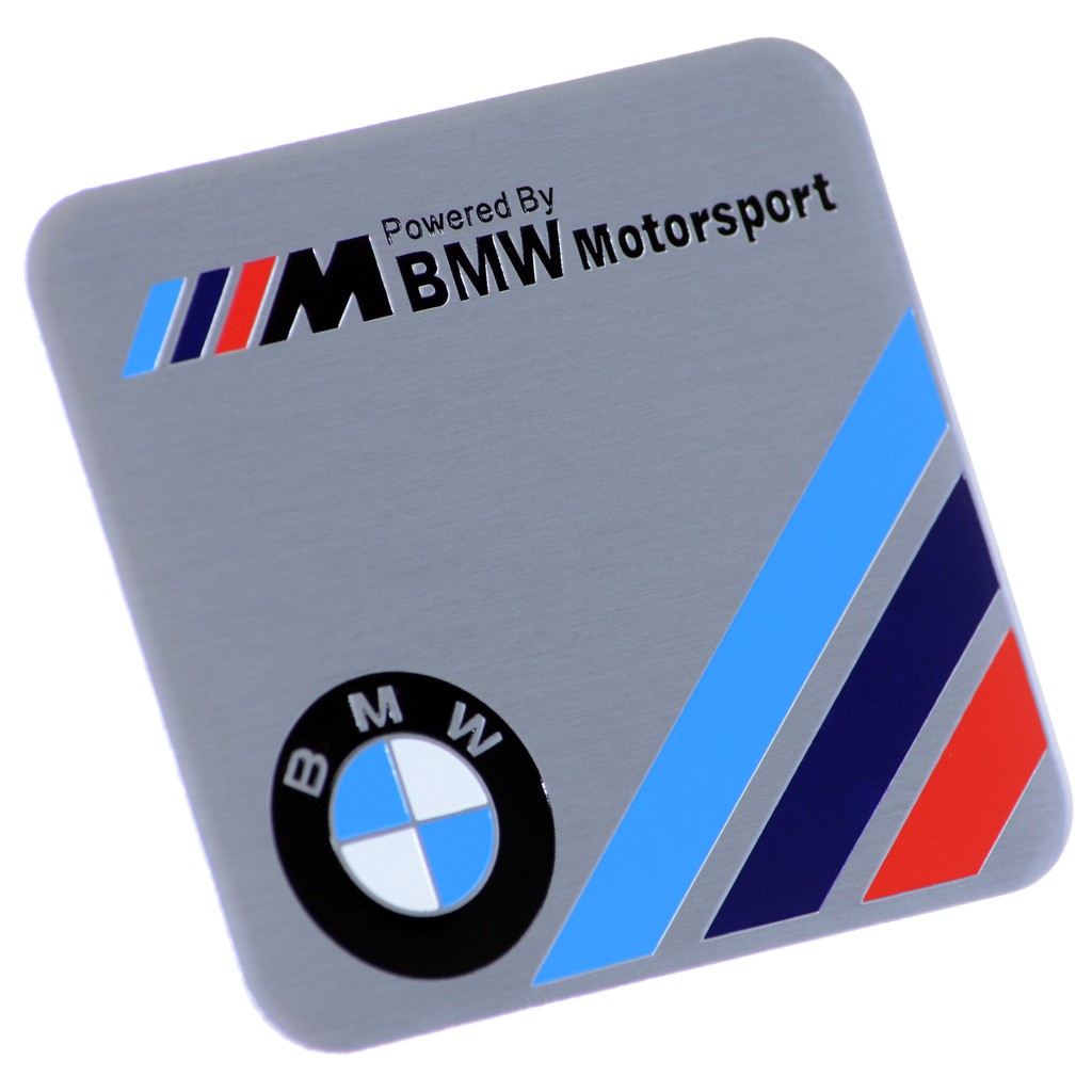 Adesivo Badge Emblema Em Metal Inox Escovado Bmw Motorsport Performance