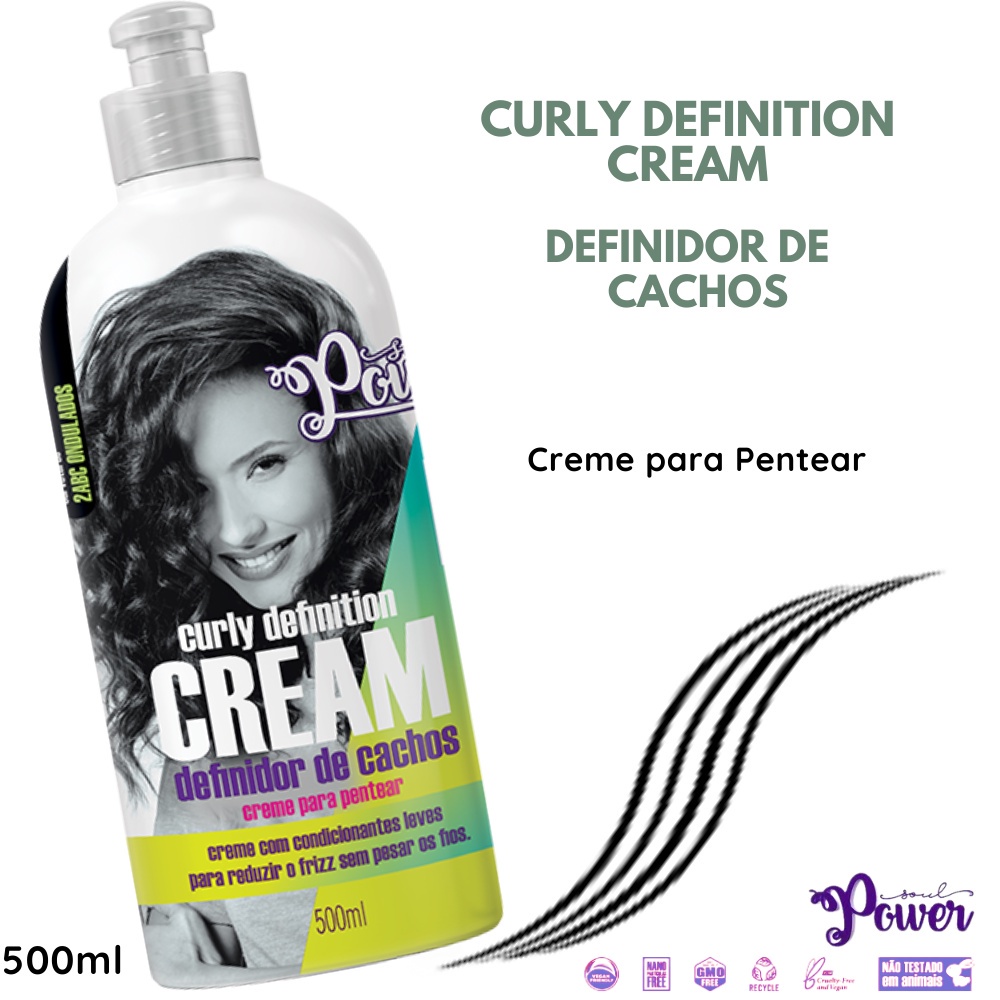 Soul Power Curly Definition Cream Creme Para Pentear Definidor De