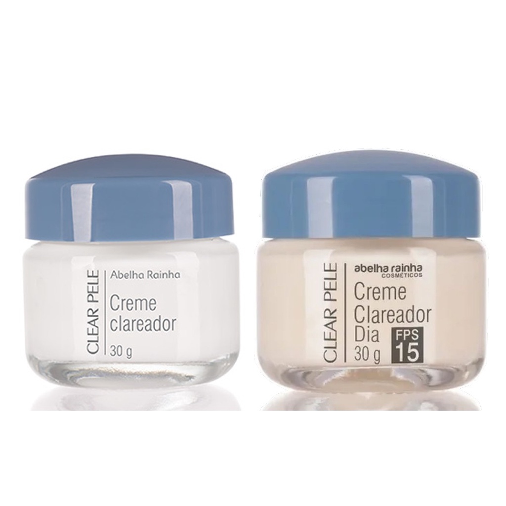 Kit Clareador Facial Dia Facial Noturno Clear Pele Abelha Rainha