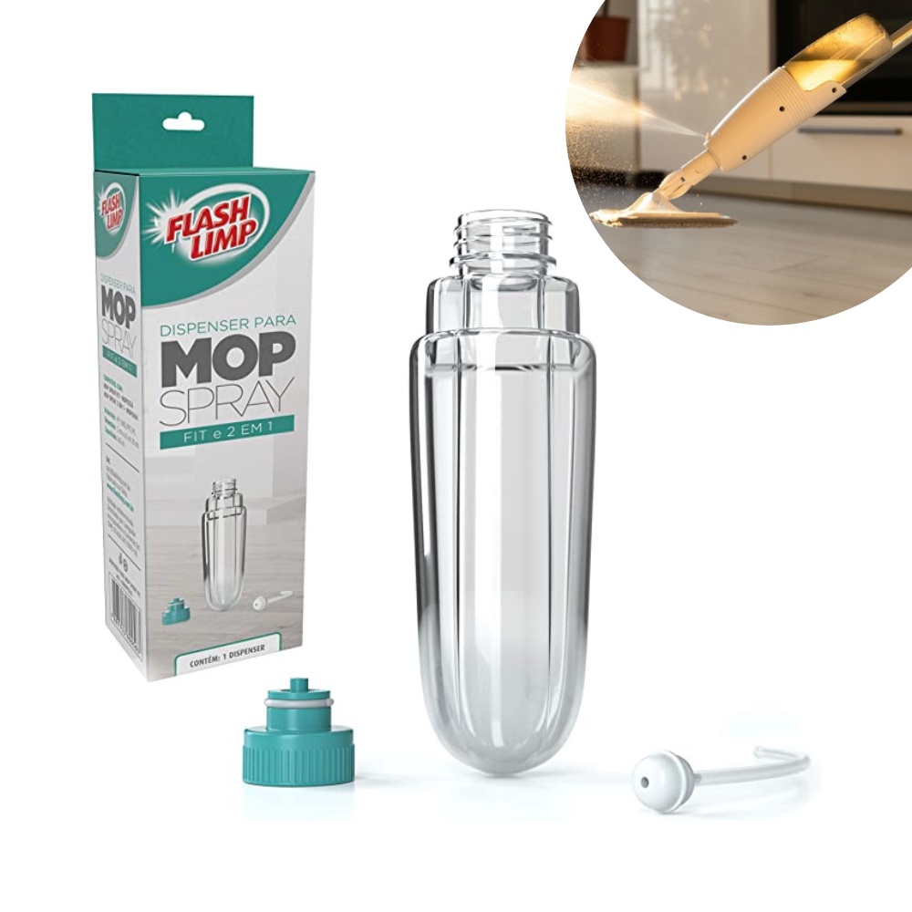 Refil Dispenser Para Mop Spray Reservatório Rodo Fit 2 Em 1 Flash Limp