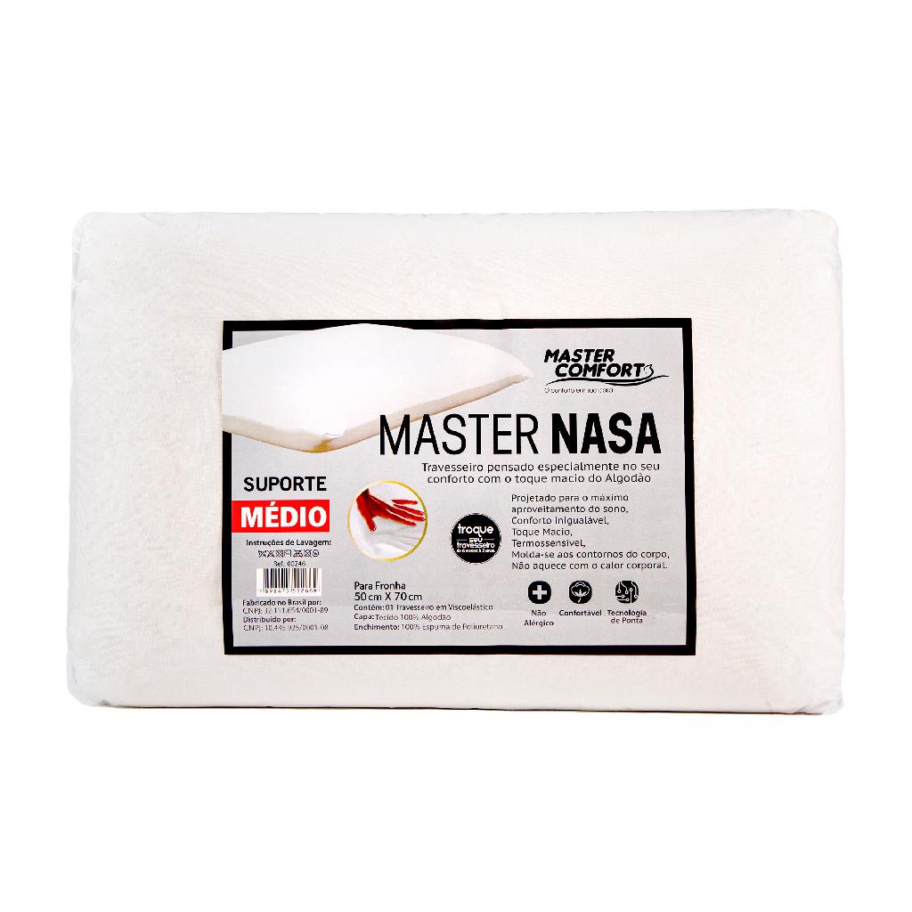 Travesseiro Nasa De Visco Elastico Cm Altura Master Comfort Shopee