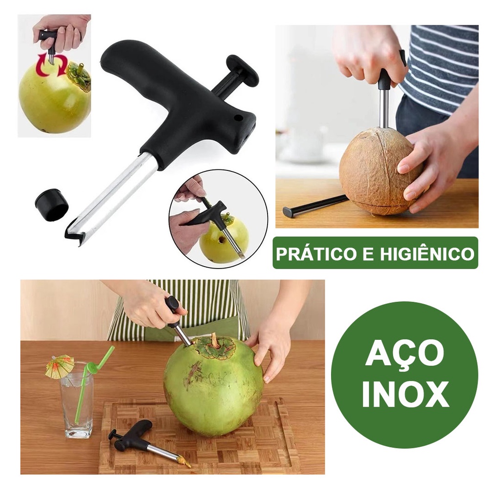 Abridor De Cocos Furador De Cocos Manual Como Abrir Cocos Verde