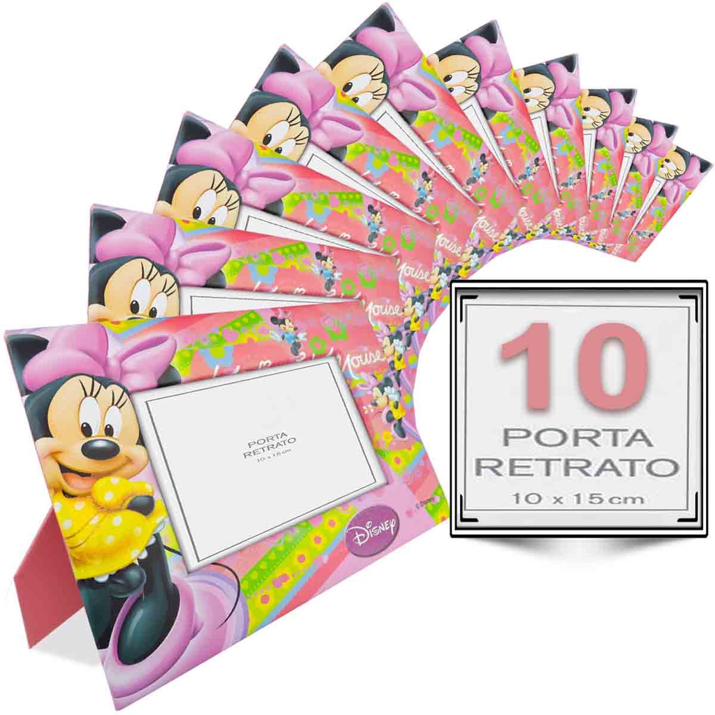 Kit Lembrancinha 10 Porta Retrato Minnie 10 X 15 Cartonado Shopee Brasil