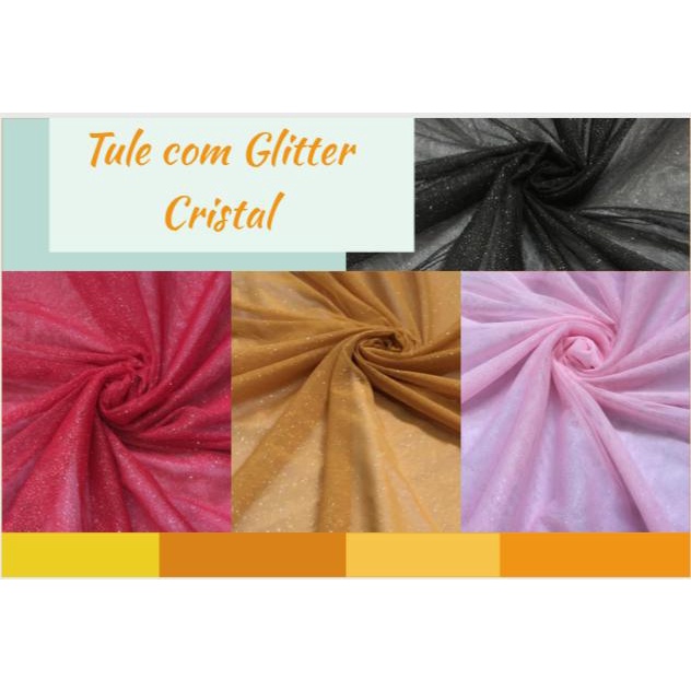 TECIDO TULE BRILHO GLITTER 1m X 1 50m Shopee Brasil