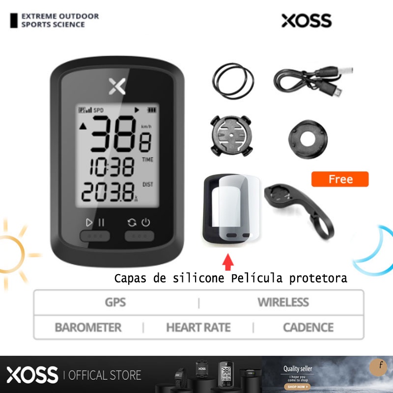 Xoss G Gps Bicicleta Computador Sem Fio Velocidade Ca Veloc Metro