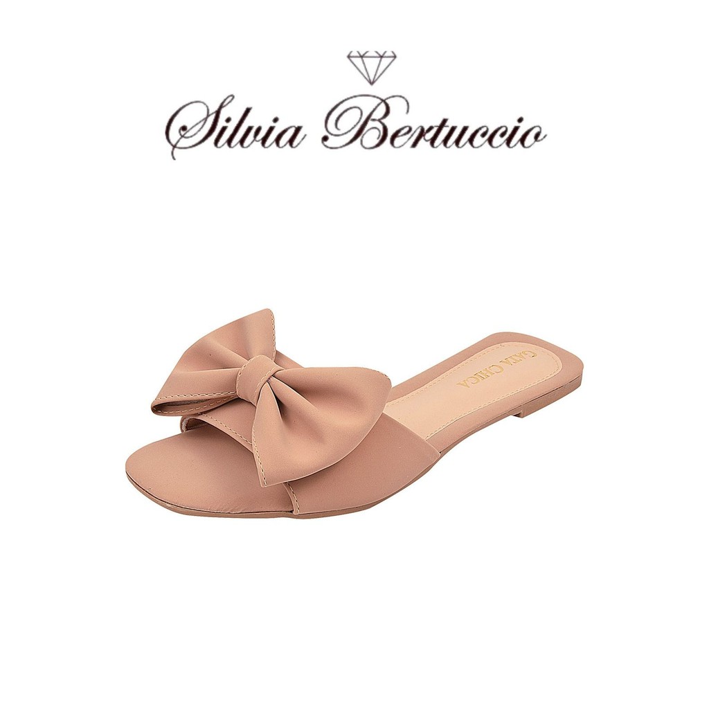 Chinelo Rasteira Laço PROMOÇAO Silvia Bertuccio Nude Rasteirinha Flat