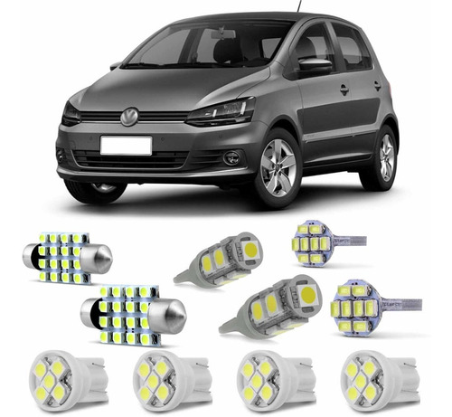 Kit L Mpadas Led Pingo E Torpedo Vw Fox A Farolete Placa Teto