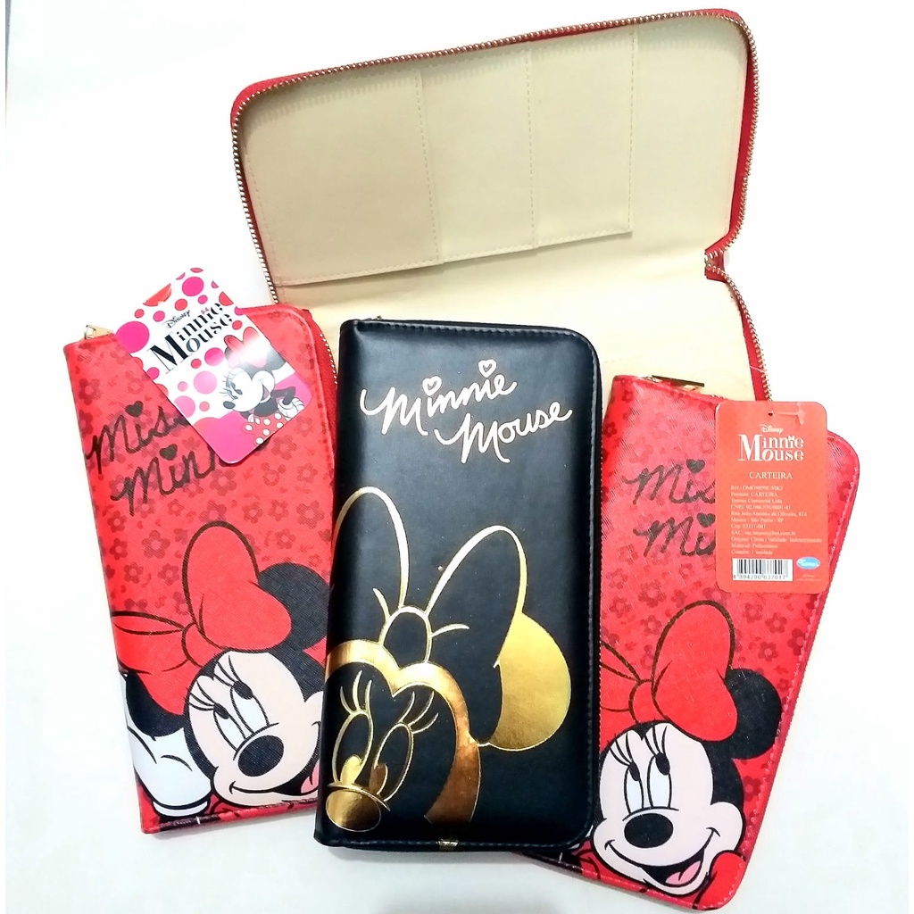 Carteira Grande Disney Minnie Shopee Brasil