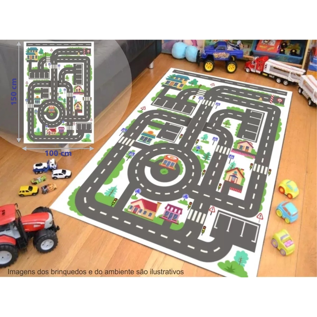 Lona Tapete Para Brincar Pista Hot Wheels Cidade 150 X 100 Cm Carro Cute Top10 Adesivos Shopee