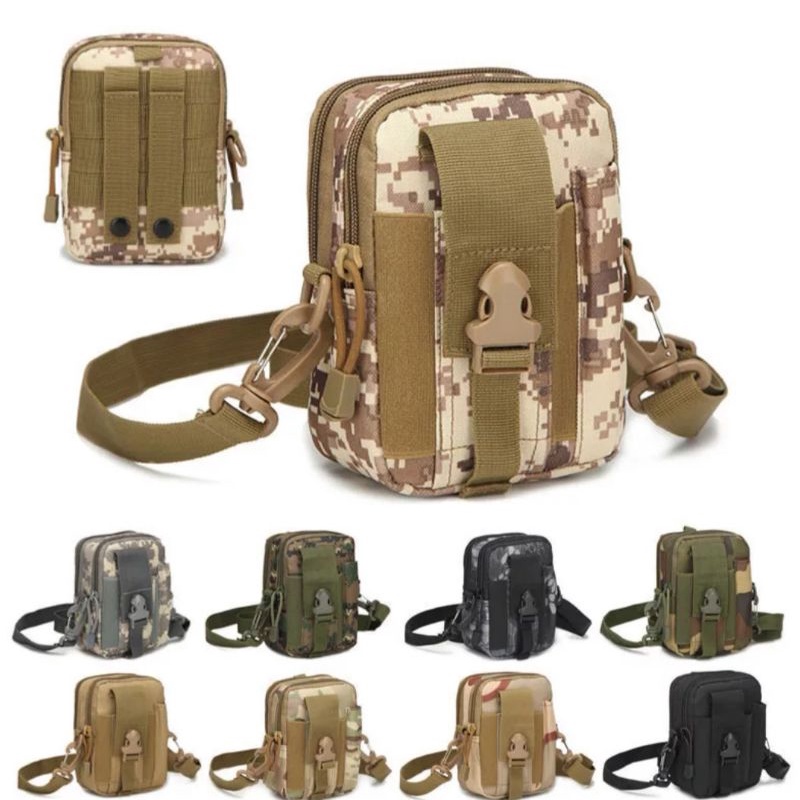 Bolsa Transversal Porta Treco Bornal Militar Camuflada Pochete Cintura