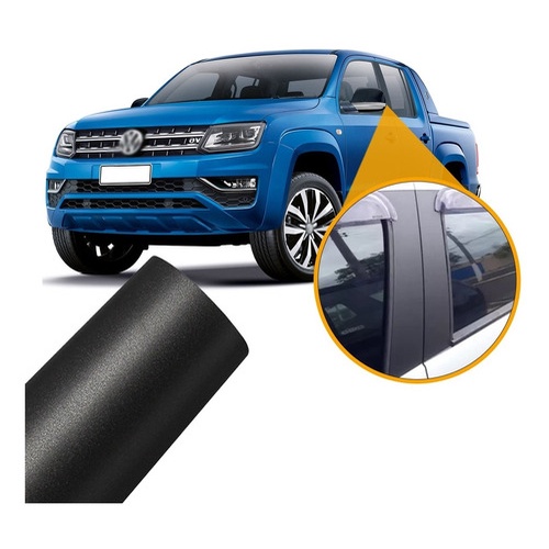 Adesivo Blackout Coluna Porta Preto Fosco Poroso Vw Amarok Shopee Brasil