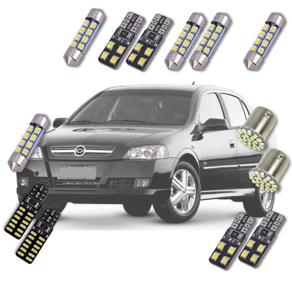 Kit Lâmpadas Led Interna Chevrolet Astra Hatch Sedan 2003 a 2011