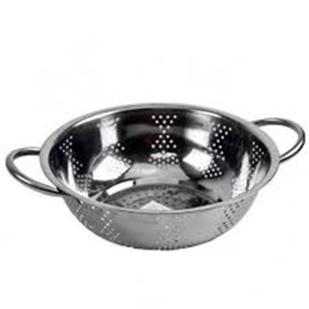 Escorredor Inox Arroz Macarrão Peneira de Cozinha 25 cm Alça Shopee