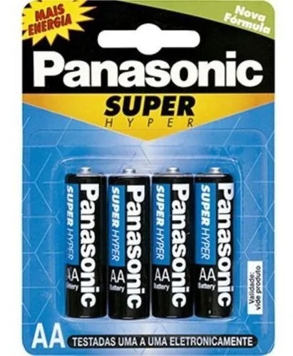 PILHA PANASONIC AA PEQUENA COMUM CARTELA 4 UNIDADES Shopee Brasil