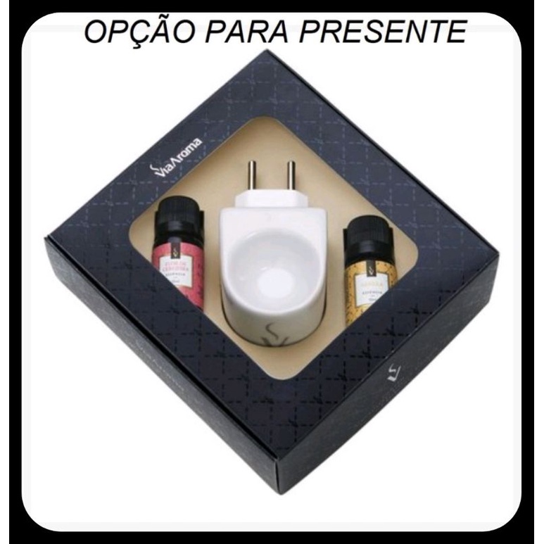 Kit Presente Aromatizador Difusor Eletrico Porcelana Via Aroma 2