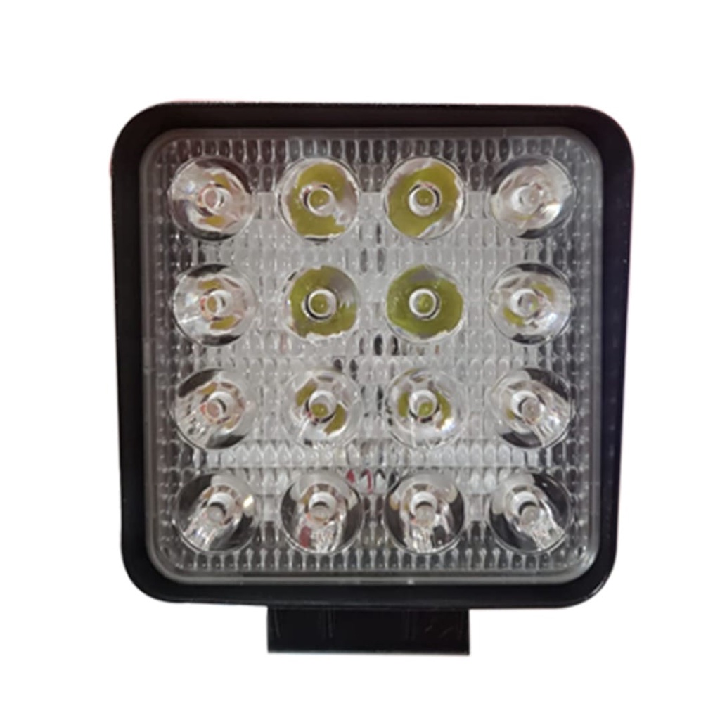 Farol Milha W Quadrado Leds Grosso Branco Jeep Troller Offroad