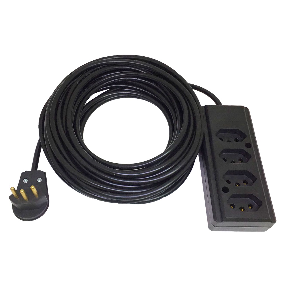 Extensão Elétrica 20a 50 Metros 4 Tomadas Cabo Pp 3x2 5mm Shopee Brasil