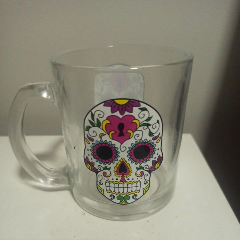 Caneca De Vidro Caveira Mexicana Shopee Brasil