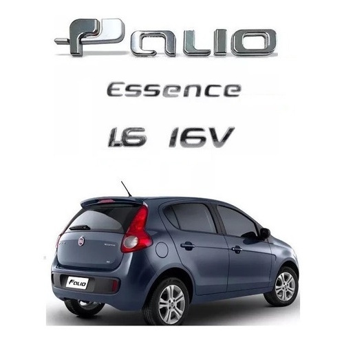 Kit Emblemas Palio Essence V Cromados Fiat Shopee Brasil