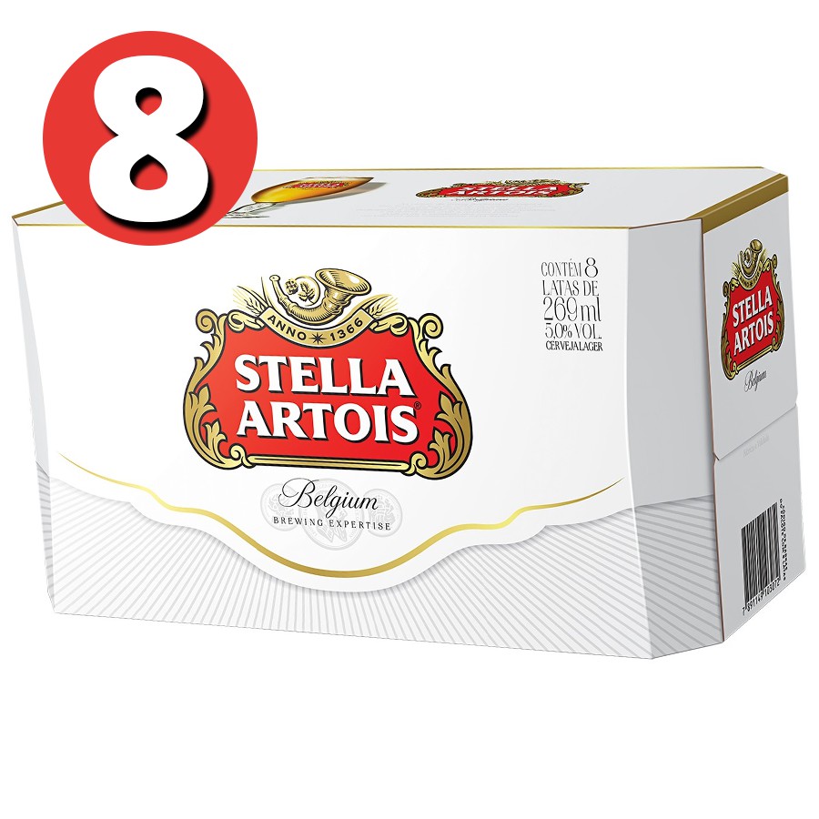 Kit Cerveja Stella Artois 269ml 8 Unidades Shopee Brasil