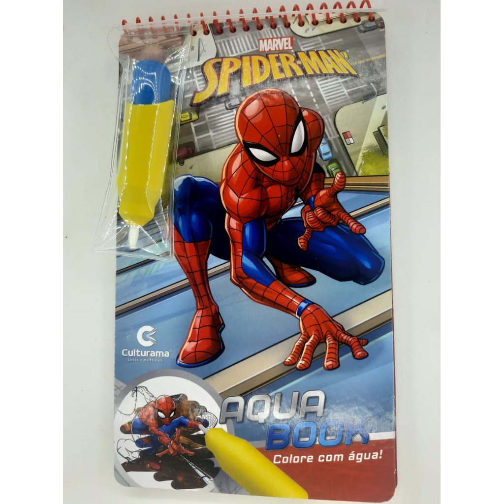 Livro Aquabook Homem Aranha Pintando Agua Shopee Brasil