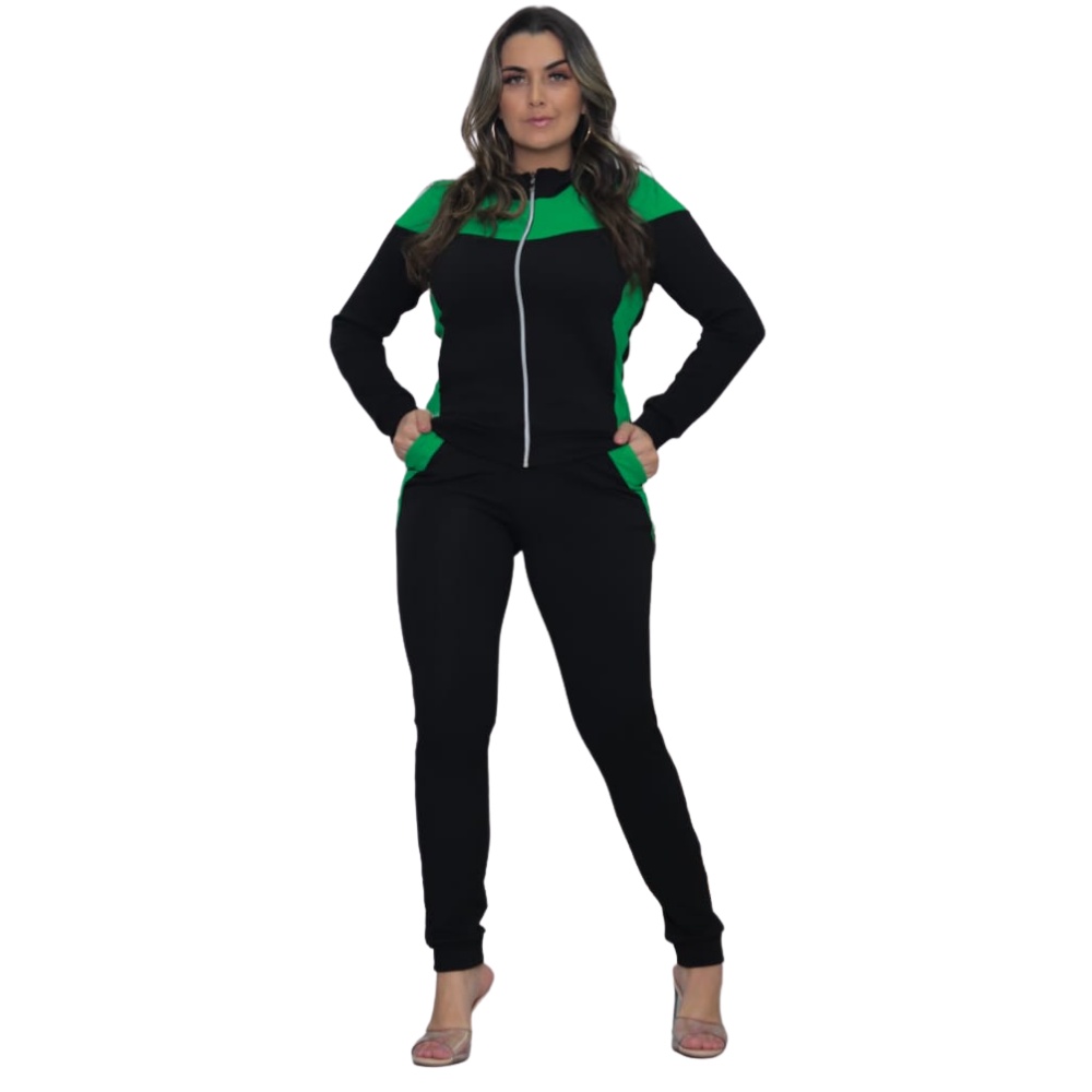 Conjunto Moletinho Feminino Inverno Frio Malha Crepe Promoca Shopee