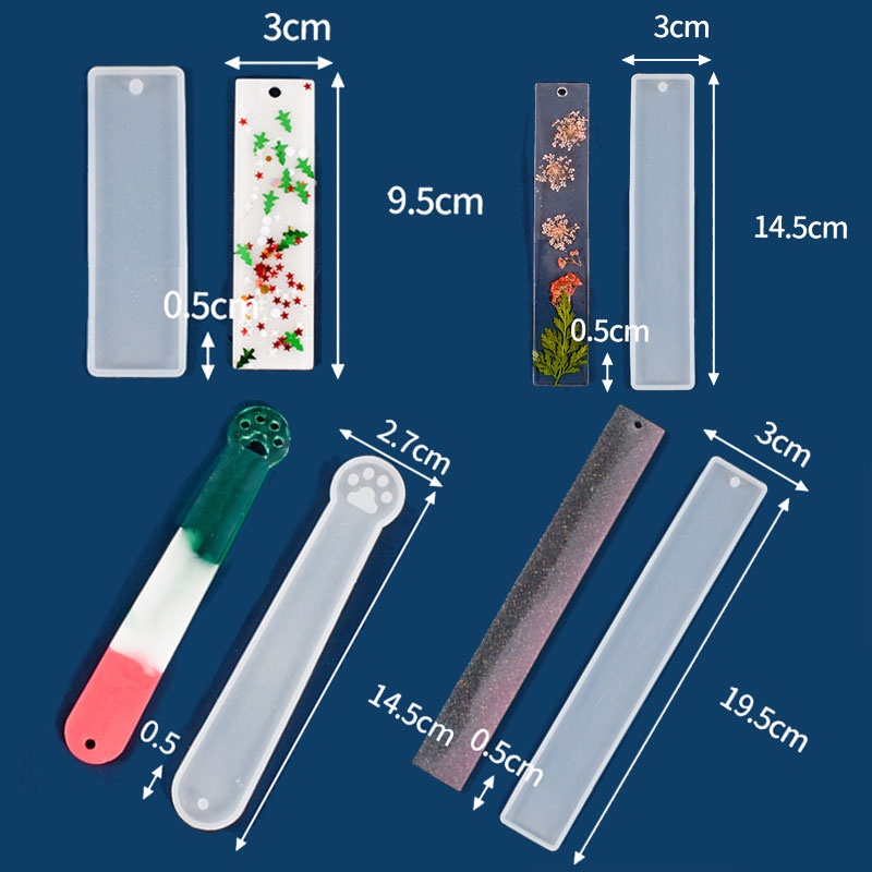 Jyi Rect Ngulo Ret Ngulo Molde De Silicone Bookmark Pata De Gato