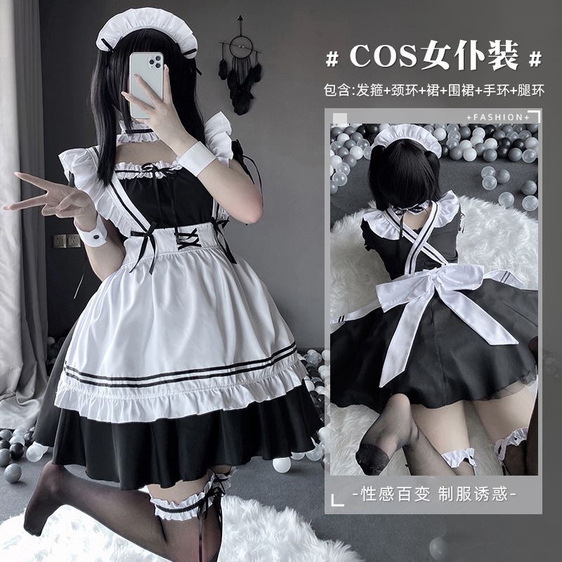 Irmã Flexível Adorável Lolita Japonês Maid Traje Cosplay Animação