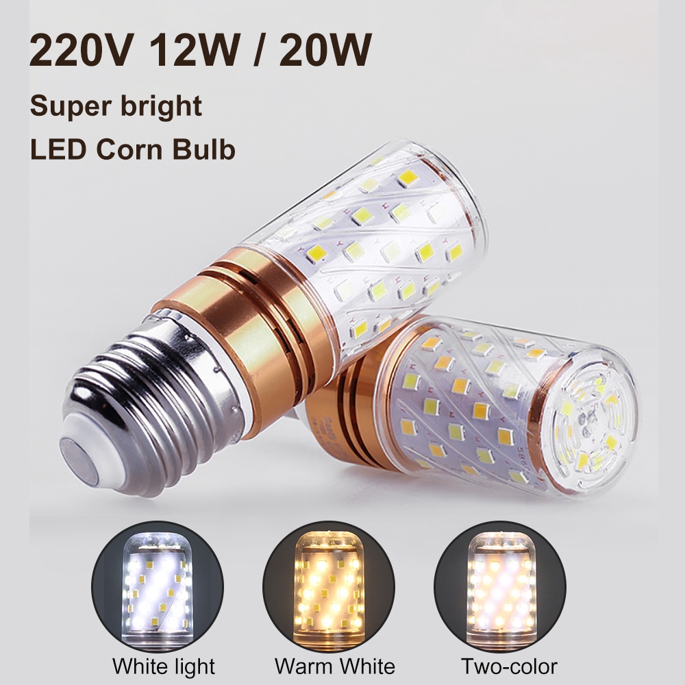 E27 E14 Lâmpada LED De Milho SMD 2835 Vela 12W 16W Para Decoração De