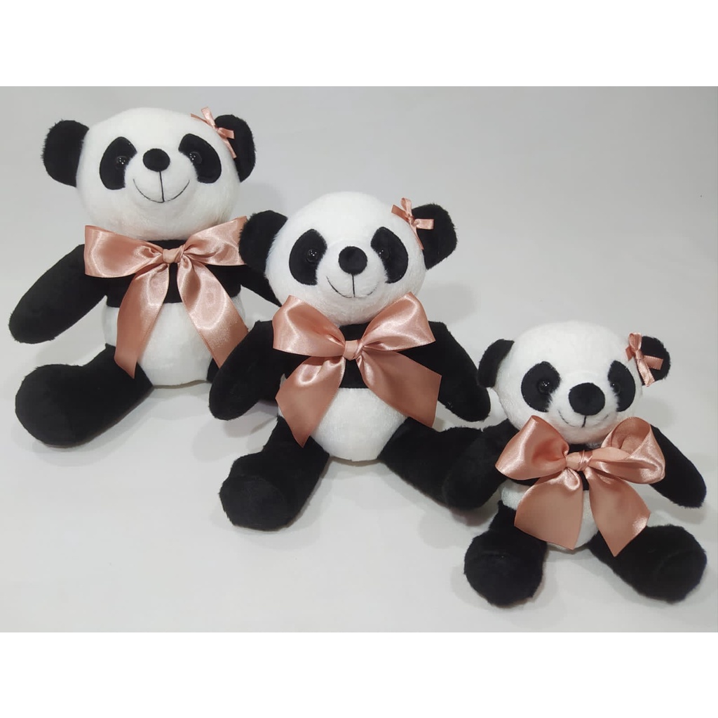 Trio De Ursos Panda Pel Cia Fofinho Decora O Beb Nicho Varias Cores