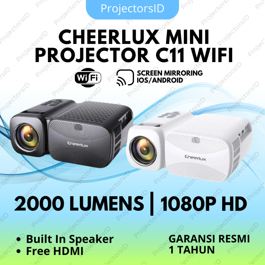 Projetor Sem Fio Cheerlux C11 C11 Android Bluetooth Mini De 2000