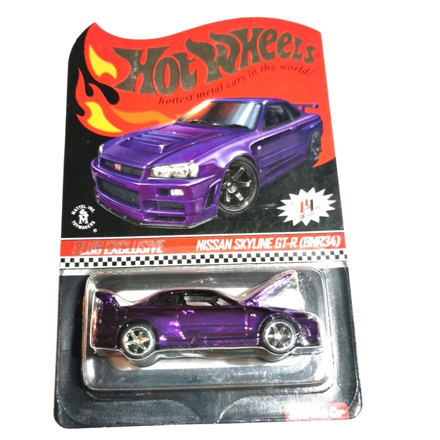 UNGU Hot Wheels RLC Nissan Skyline GT R R34 BNR34 Capuz Aberto Roxo Hotwheels Shopee Brasil