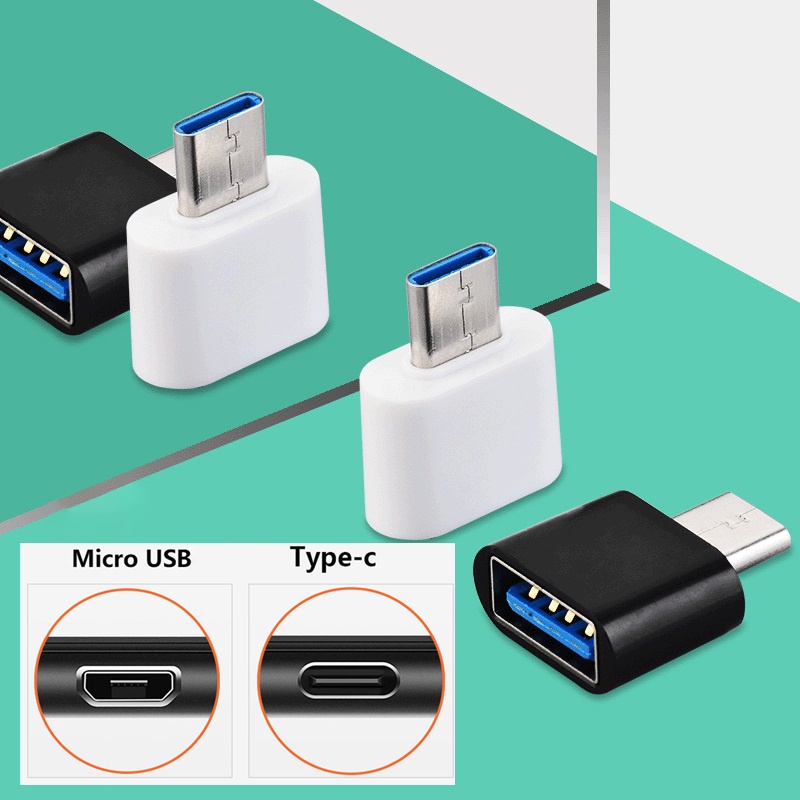 Adaptador Universal USB Tipo C Mini OTG Micro Para Conversor Telefones