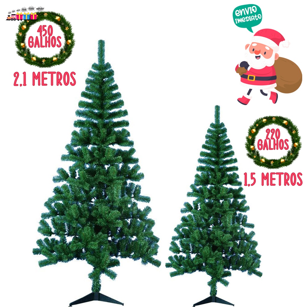 Rvore De Natal Canadense Verde Grande Cm Galhos Ou Cm