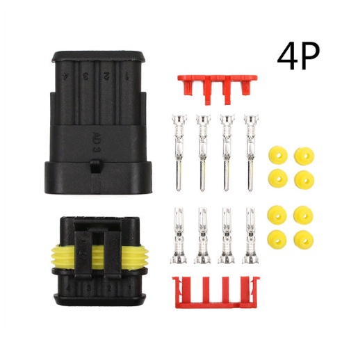 Conector Automotivo 4 Vias Selado Impermeável PROVA DAGUA USO GERAL