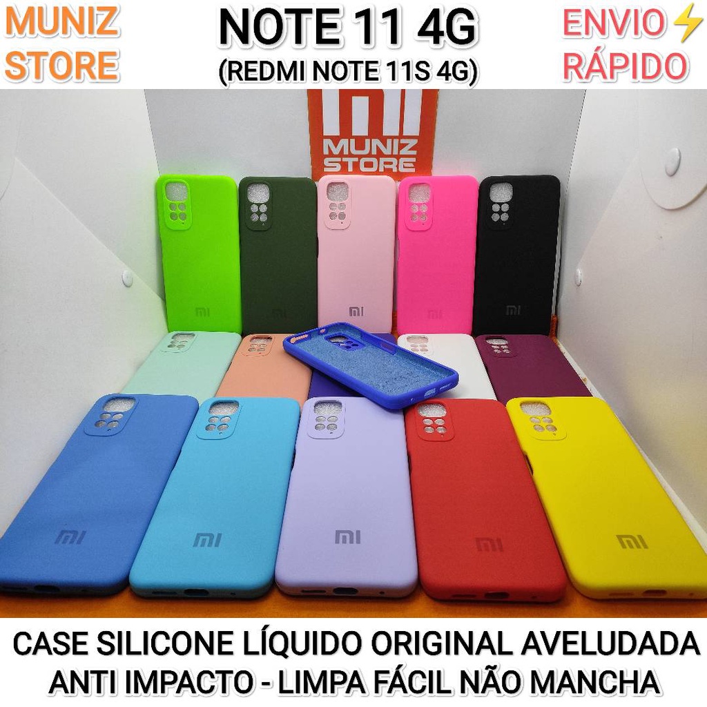 Capa Redmi Note 11 4G Note 11S 4G Xiaomi Case Silicone Líquido Original