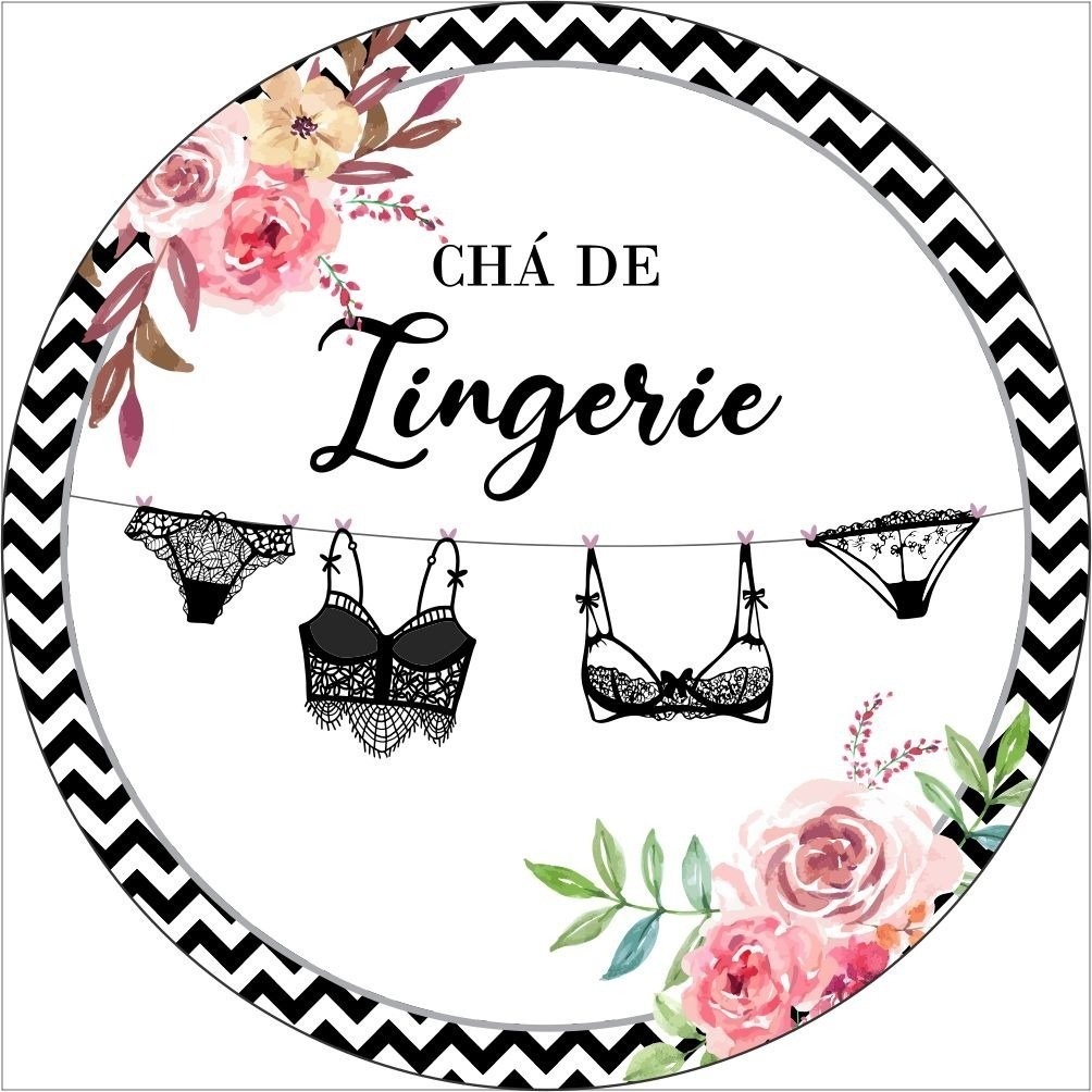 Painel Redondo Tecido Sublimado D Chá de Lingerie Shopee Brasil