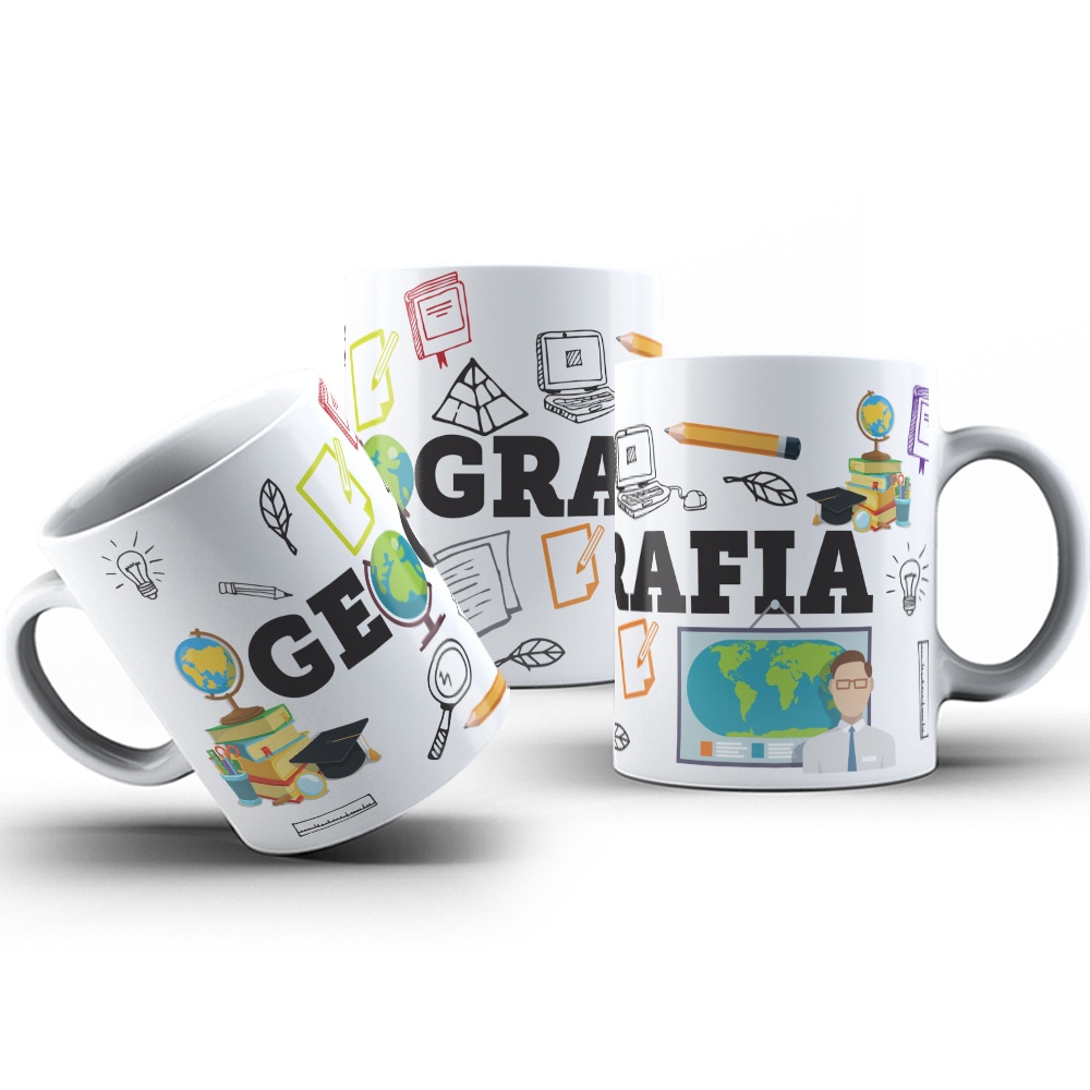 Caneca De Pol Mero Geografia Personalizada Ml Shopee Brasil