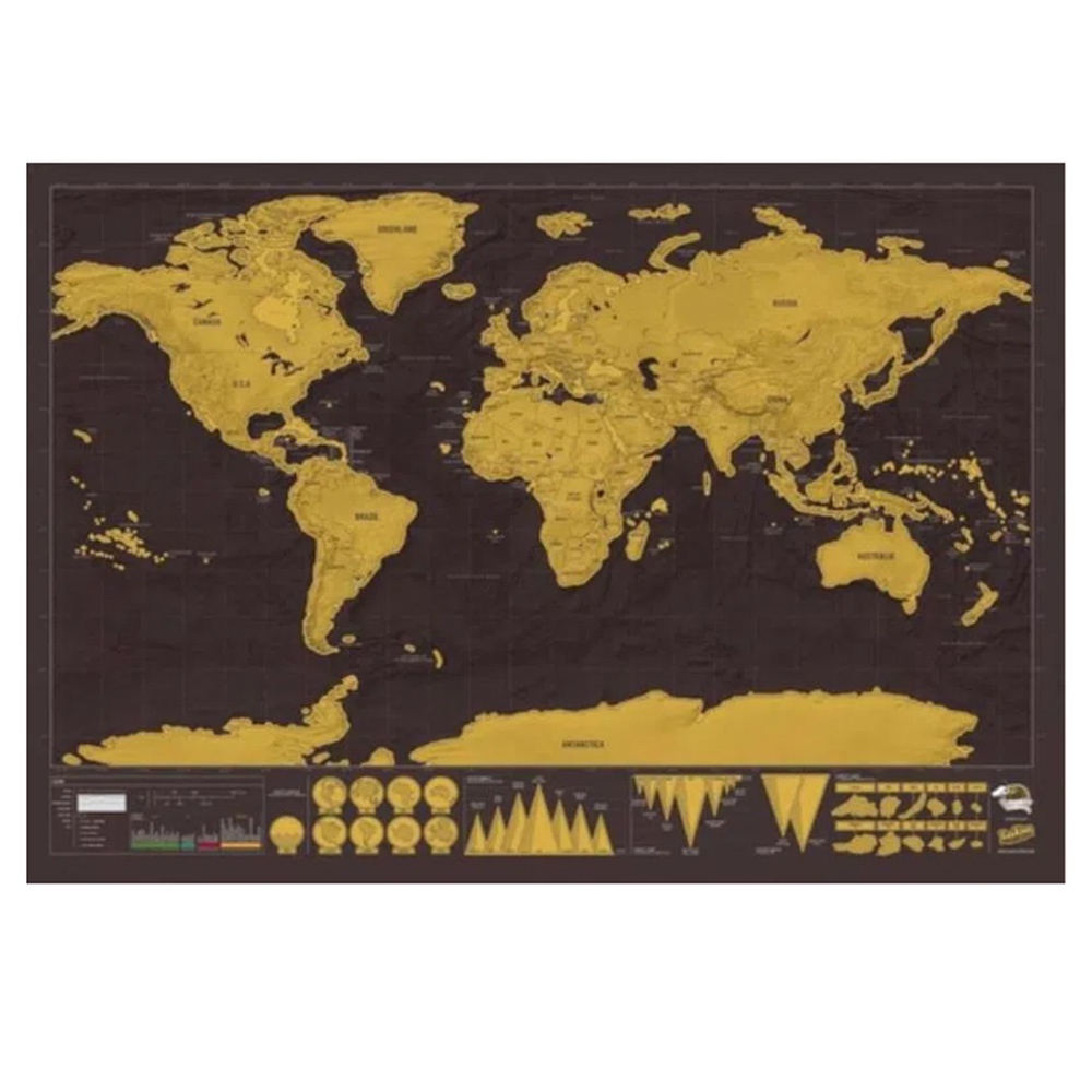 Mapa Mundo Raspadinha Grande Mapa Mundi De Raspar Viagens Shopee Brasil