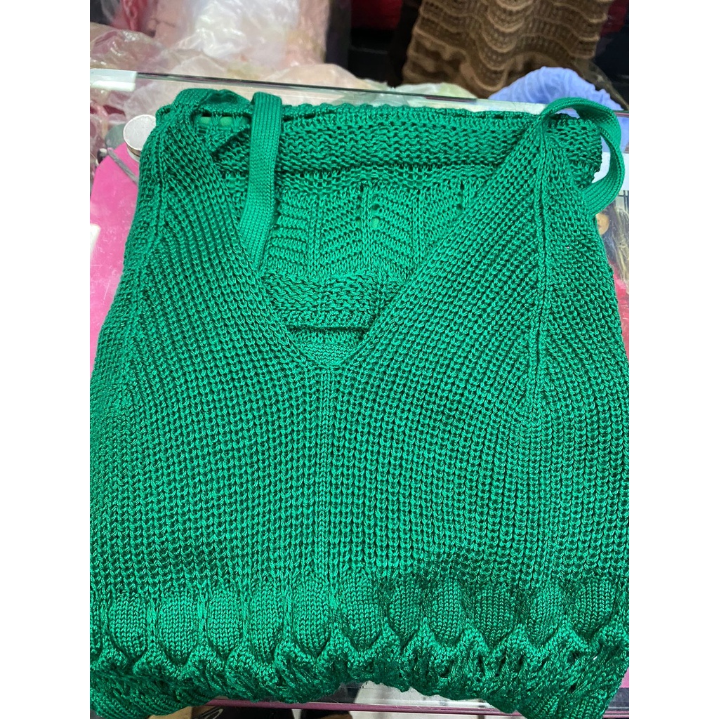 Vestido Longo De Tricot Detalhes Bordado Na Barra Moda Estilosa