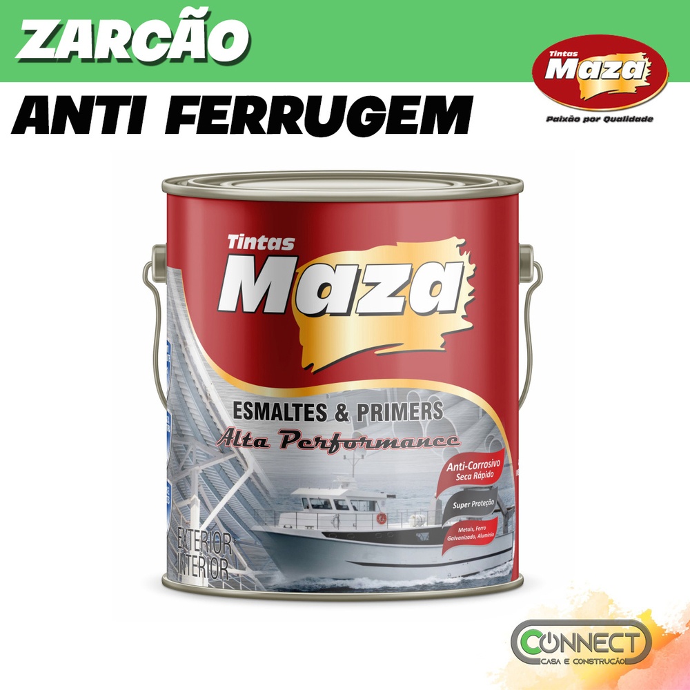 Fundo Preparador Zarcão Cinza Anti Ferrugem Maza 3 6l Shopee Brasil