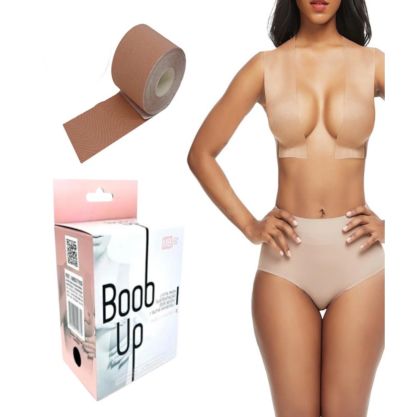 Fita Boob Up Mbfit Sustentacao Seios Sutia Invisivel Marrom Shopee Brasil