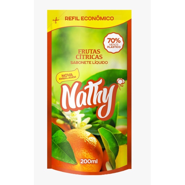 Sabonete Liquido Frutas Cítricas Refil Nathy 200ml Shopee Brasil